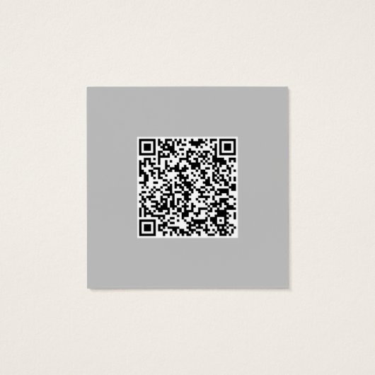 グレーとホワイトのミニマリストのビジネスプロファイルカード (裏面)