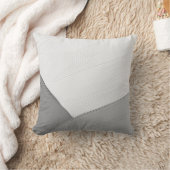 グレーとホワイトのミニマル抽象芸術 クッション (ブランケット)