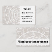 グレーとホワイトの曼荼羅-ヒリインリンクス 名刺 (正面/裏面)