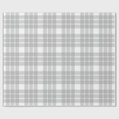 グレーとホワイトプレイド|大きいパターン| ラッピングペーパー (フラット)