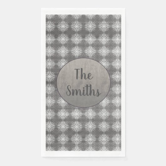 グレーとホワイトレースのシェード (正面)