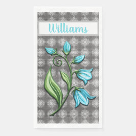 グレーとホワイトレースベルフラワーモノグラム