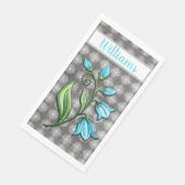 グレーとホワイトレースベルフラワーモノグラム (コーナー)