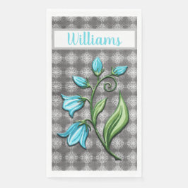 グレーとホワイトレースベルフラワーモノグラム