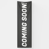 グレーとホワイト広告の文字来ズ・マーン 横断幕 (縦)