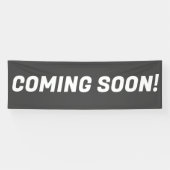 グレーとホワイト広告の文字来ズ・マーン 横断幕 (横)