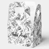 グレーとホワイト抽象芸術煙パーティーの好意ボックス フェイバーボックス (オープン)