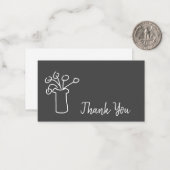 グレーとホワモダンイトアシンプルートに感謝 ノートカード (正面/裏面インサイチュ)