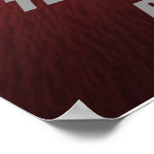 グレーとマルーンサッカーヘルメット ポスター (角)