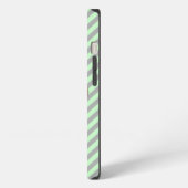 グレーとミントのジグザグ iPhoneケース (左側面)