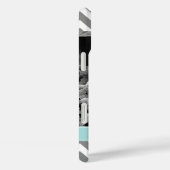 グレーとミントZigzagsの写真パーソナライズされた Case-Mate iPhoneケース (裏面 / 右)