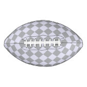 グレーとラベンダーのダイヤモンドパターン アメリカンフットボール (正面)