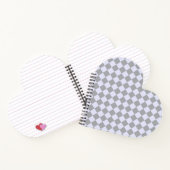 グレーとラベンダーのダイヤモンドパターン ノートブック (内部)