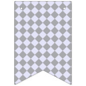 グレーとラベンダーのダイヤモンドパターン バンティングフラッグ (第2の旗)