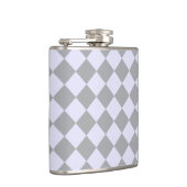 グレーとラベンダーのダイヤモンドパターン フラスク (右)