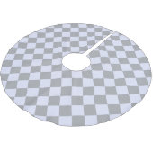 グレーとラベンダーのダイヤモンドパターン ブラッシュドポリエステルツリースカート (アングル)