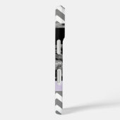 グレーとラベンダーのZigzagsの写真パーソナライズされた Case-Mate iPhoneケース (裏面 / 右)