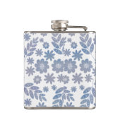 グレーとラベンダーフローラルパターン フラスク (裏面)