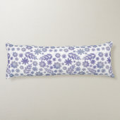 グレーとラベンダーフローラルパターン ボディピロー (裏面)