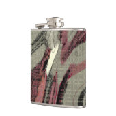 グレーとレッド抽象芸術アート フラスク (左)