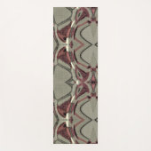 グレーとレッド抽象芸術アート ヨガマット (正面)