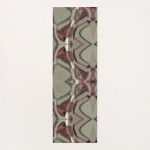 グレーとレッド抽象芸術アート ヨガマット (裏面)