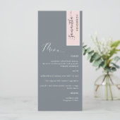 グレーと埃のバラエレガントメニュー(ゲスト名あり) メニュー (スタンド正面)