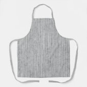 グレーと淡い色のストライプ エプロン (正面)