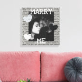グレーと白が私のカップルのフォトウォールアートと結婚 キャンバスプリント (インサイチュ (リビング))