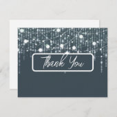 グレーと白つるのラ結婚イト サンキューカード (正面/裏面)