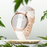 グレーと白のイニシャルパーソナライズされたeWatch 腕時計<br><div class="desc">グレーと白の腕時計ギフトのために</div>