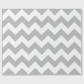 グレーと白のエクストララージシェブロンのラッピング紙 ラッピングペーパー (フラット)