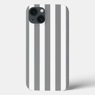 グレーと白のキャンディストライプーのCase-Mate iPhone cas 13ケース