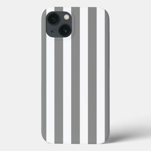 グレーと白のキャンディストライプーのCase-Mate iPhone cas Case-Mate iPhoneケース (裏面)