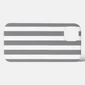 グレーと白のキャンディストライプーのCase-Mate iPhone cas Case-Mate iPhoneケース (裏面 (横))
