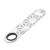 グレーと白のジオメトリパターン スピード栓抜き (正面アングル)