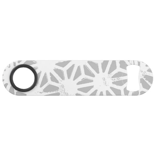 グレーと白のジオメトリパターン スピード栓抜き (正面(横))
