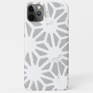 グレーと白のジオメトリパターン iPhone 11 PRO MAXケース