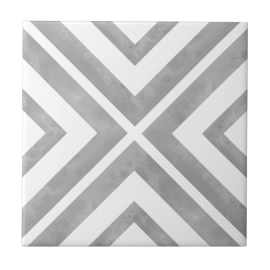 グレーと白のジオメトリ タイル (正面)