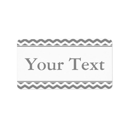 グレーと白のステッカーまたはラベルとカスタム文字 ラベル (正面)