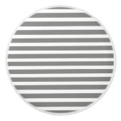 グレーと白のストライプ セラミックノブ (正面)