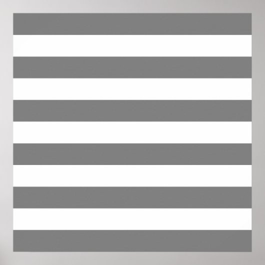 グレーと白のストライプ ポスター (正面)