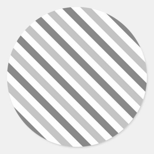 グレーと白のストライプ ラウンドシール (正面)
