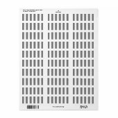 グレーと白のストライプ ラベル (フルシート)