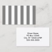 グレーと白のストライプ 名刺 (正面/裏面)