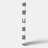 グレーと白のストライプ Case-Mate iPhoneケース (裏面 / 右)