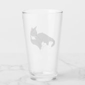 グレーと白のタキシード猫のラッピング紙 タンブラーグラス (裏面)