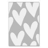 グレーと白のハート テーブルナンバー (裏面)