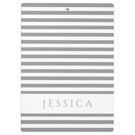 グレーと白のパタストライプのーン名 クリップボード (裏面)