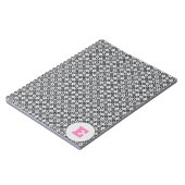 グレーと白のパターン付き文字 ノートブック (左側)